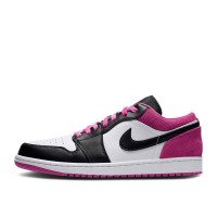 Кроссовки Nike Air Jordan 1 Low черно-белые с розовым