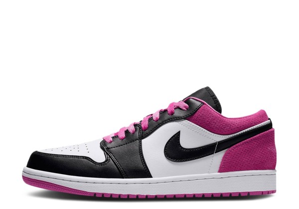Кроссовки Nike Air Jordan 1 Low черно-белые с розовым