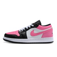 Кроссовки Nike Air Jordan 1 Low розово-белые с черным