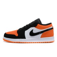 Кроссовки Nike Air Jordan 1 Low оранжево-черные с белым