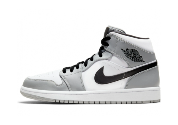 Nike Air Jordan Retro 1 Mid (Белые с серым)